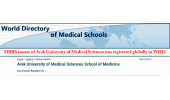 MBBS course of Arak University of Medical Sciences was registered globally in WHO