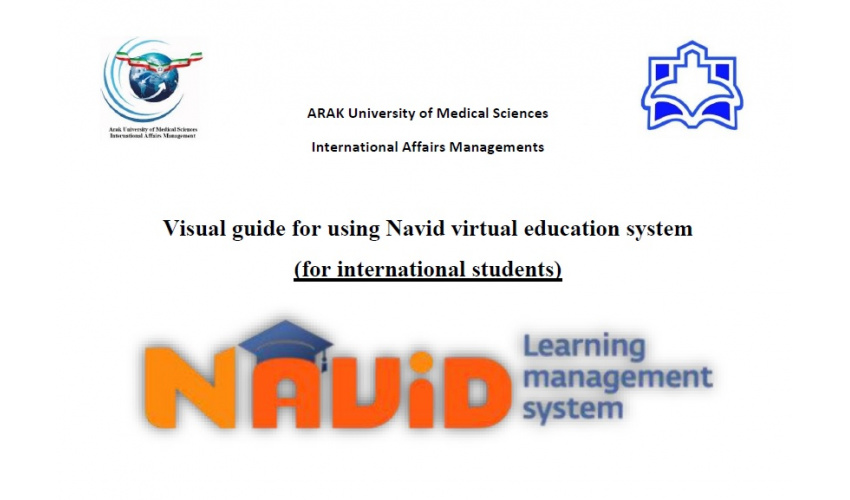 Visual guide for using Navid virtual education system for international students